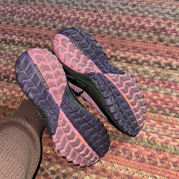 MERRELL PURPLE KNIT LACE UP ATHLETIC SHOES hiking walking running - Picture 5 of 7